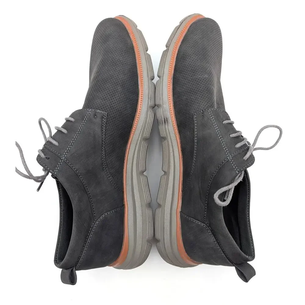 Aston Marc Eglon Lace-Up Oxford Shoes Round Toe Men's Grey Size US10.5 EU44